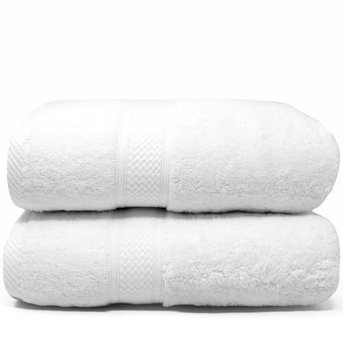 LEBENGOOD – Set Asciugamani Bagno 2 Pezzi – Spugna 100% Cotone OEKO-TEX® 550gsm – Telo Doccia...