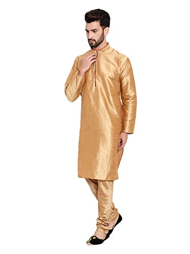 Image of HUZUR Mens Silk 6 Loop Kurta Pajama