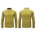Compression Long Sleeve Shirt Men Quarter Zip - Mens Workout Gym T-Shirt Quick Dry Athletic Base Layer Sport Undershirt Running Shirts Cooling Cycling Gear Work Out Clothes 01# Yellow 3X-Large