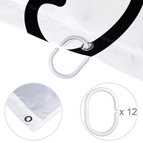 Rideau de douche imperméable chat fini l'eau partout avec ses 12 crochets - 5