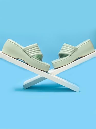 Image of TRYME Platform Heels Sandals Light Weight Comfortable & Trendy Wedges Heels for Girls & Women