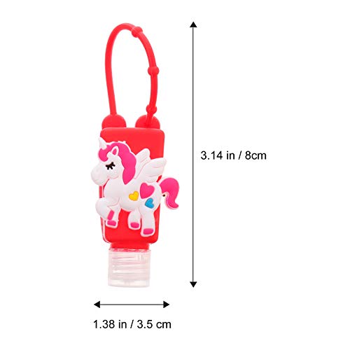 PIXNOR 4 PeÃ§as de Garrafa de Viagem Vazia Porta-Chaves Porta-Chaves Garrafa de PlÃ¡stico de UnicÃ³r