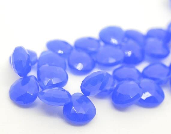 Briolettes cobalt bleu en cœur pour créer vos bijoux d'été et accessoires bohèmes chic