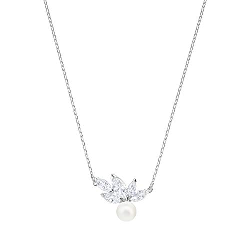 Preisvergleich Produktbild Swarovski Louison Pearl Anhänger für Frauen, weißes Kristall, rhodiniert