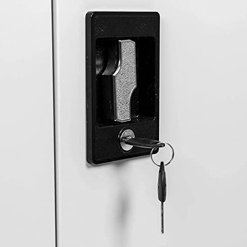 Armadio da ufficio in acciaio, grigio, 2 ante, con...