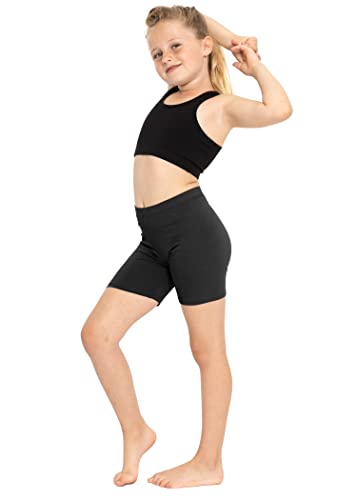 STRETCH IS COMFORT Girl's Cotton Biker Shorts | 3 Pack | Size 4-16 |2
