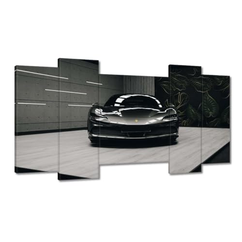 Peinture imprimée sur toile voiture de sport italienne 120x65cm tableau decoration murale H8818M