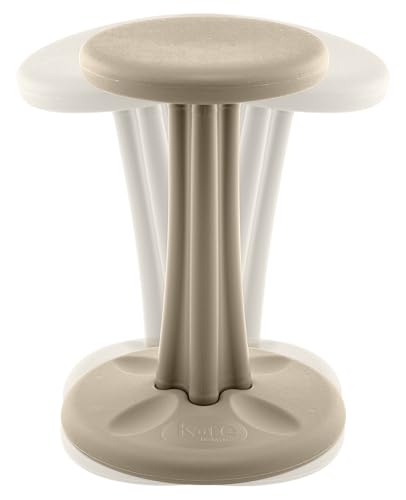 Image of Kore Pre-Teen Wobble Stool Flexible Seating, Age 10-11, 18.7in, Sand Dollar | Wiggle chair for classroom and home boosts focus, improves posture, and provides an energy outlet; anti-tip base; Made in USA
