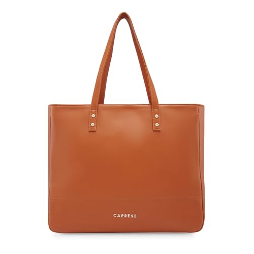 Image of Caprese Mcree 16 Inch Laptop Compatible Tote Bag for Women with Multiple Pockets | Stylish Handbag with Specious Compartment & Back Zipper Pocket | Ideal for Work Everyday Outings & Travel