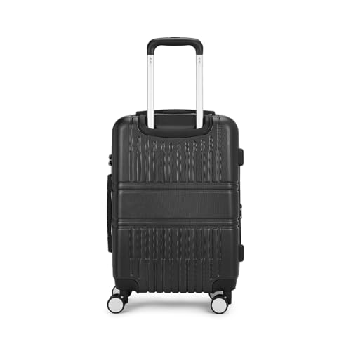 Image of Tommy Hilfiger Stanford Luggage Set of 3 (Cabin, Mid & Cargo)- Black | Polycarbonate Hardshell Suitcase | Expandable Trolley Bags with Flushed TSA Lock, 360 Spinner Wheels & Telescopic Handles