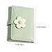 LIFKOME Korean Style Trifold Student Wallet for Lightweight PU Change Purse with Flower Pattern Compact Card Organizer Storage Cute Green Fashion Purse for Teens