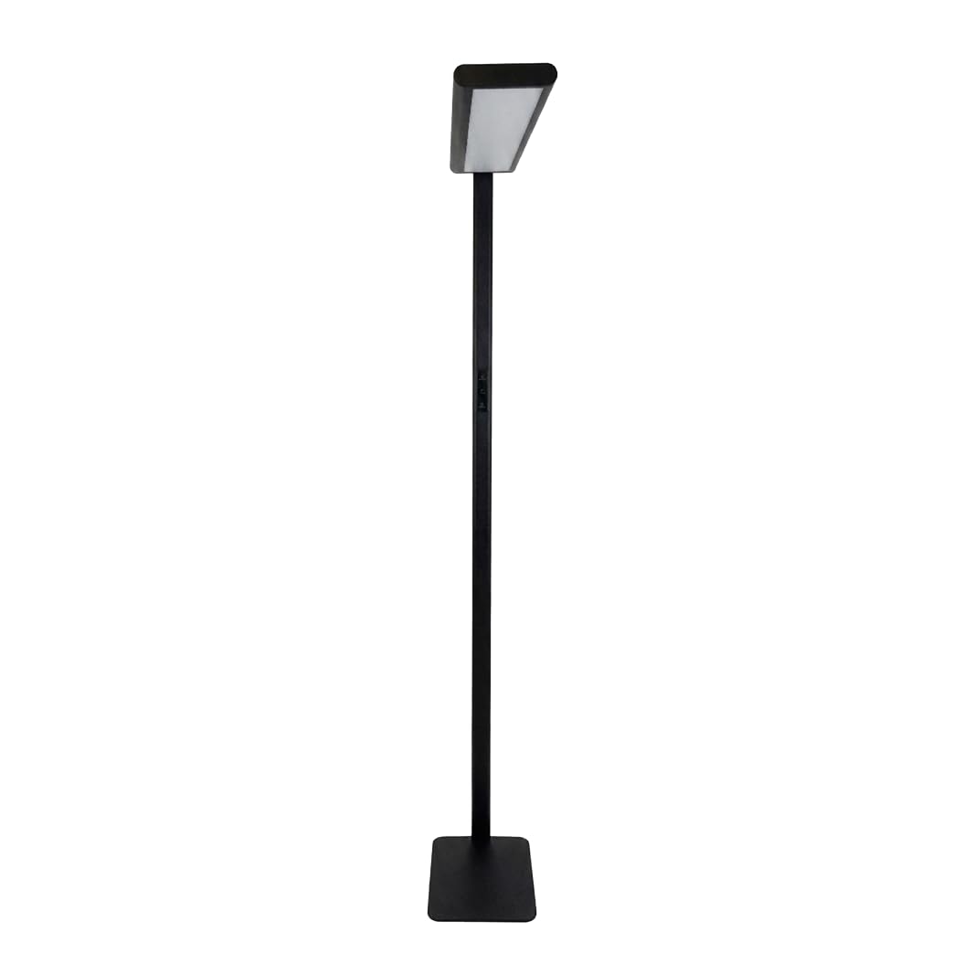 LUXULA LED Büro-Stehleuchte dimmbar, 60 W 3500 lm, 4000K Neutralweiß, Up/Downlight, UGR<16, CRI98, Touchbedienung, blendfreies Licht, Monitor, Büro, Arbeitszimmer, Homeoffice, modernes Design, Schwarz