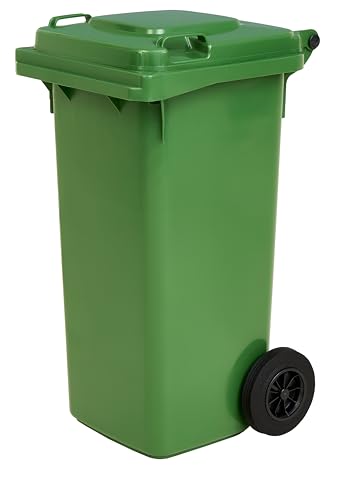 gardivo Cubo de basura de 120 litros, cubo de basura con 2 ruedas...