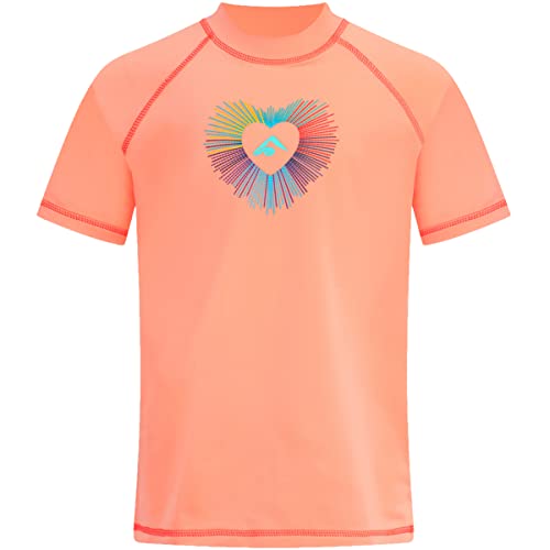 Image of Kanu Surf Girls' Jade Rash Guard UPF 50+ Sun Protection Short Sleeve Swim Shirt