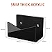 Richboom Acrylic Mail Holder, Envelope Holder for Desk Countertop Letter Holder for Home Office School (1 Section Black)