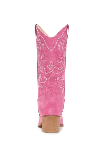 Image of IUV Cowboy Boots For Women Pointy Toe Women's Western Boots Cowgirl Boots Mid Calf Boots