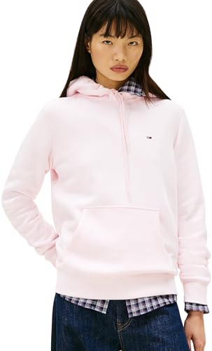 Tommy Jeans Sudadera con Capucha TJW REG S Flag DW0DW19958 para Mujer, Rosa (Rosa Claro), Talla M, Rosa (Light Pink), M