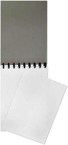 Miniatura 2 de UCreate Cuaderno de bocetos encuadernado en disco pesado 9 x 12 pulgadas color plateado 50 hojas