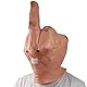 shayulajiao Mittelfinger Maske für Karneval & Halloween | Latex-Vollkopfmaske mit realistischer Hand-Attrappe | Originelle Scherzgeschenk für Fasching & Mottopartys (Einheitsgröße)