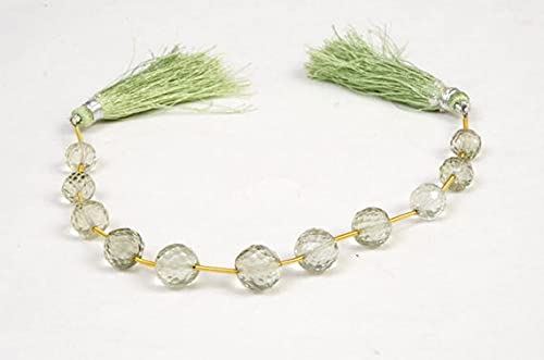 Améthyste verte naturelle concave perles de prestige pour bijoux