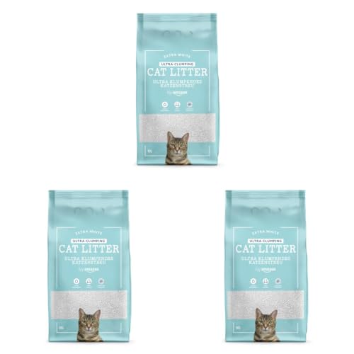 by Amazon Arena aglomerante ultrablanca para Gatos 10 L (Paquete de 3)