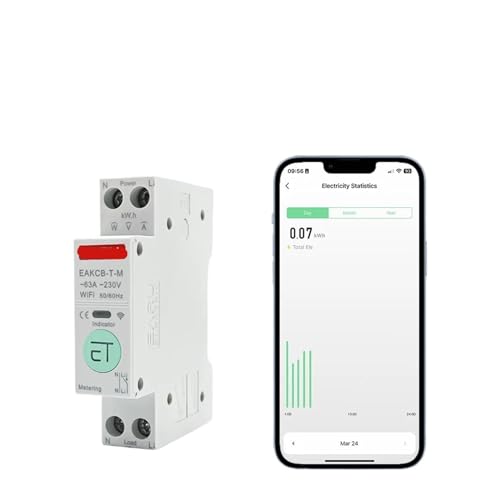 Medicion de energia electrica inalambrica con disyuntor automatico 63A 4