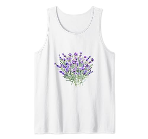 Vintage t shirt Motiv mediterrane Blume Lavendel Handyhülle Tank Top