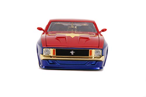 Jada Marvel 1:24 Ford Mustang Mach 1 con Figura Captain Marvel miniatura 4