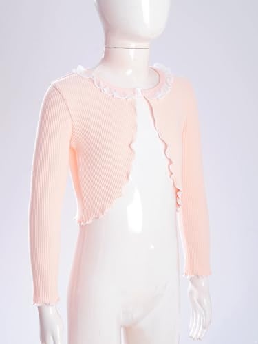 Aislor Kids Girls Dance Wrap Sweater Ballet Tops Warm up Long Sleeve Open Front Ballerina Cardigan Shrug for Leotards4