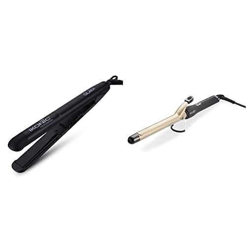 IKONIC Women's Glam Straightener (30) & Ikonic Curling Tong - Ct-22Mm, Black