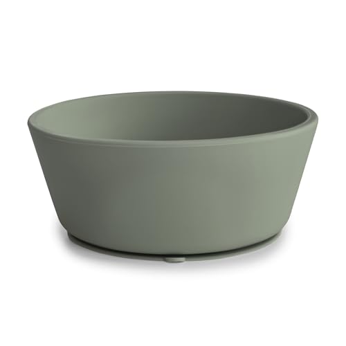 Image of mushie Silicone Suction Bowl | BPA-Free Non-Slip Design (Dried Thyme)