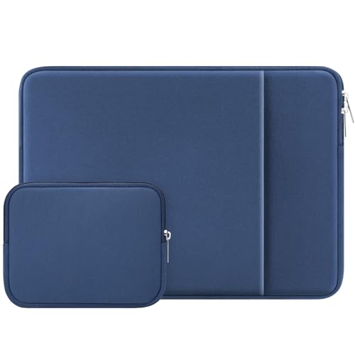 RAINYEAR Funda para Portátil de 14 Pulgadas Compatible con Notebook Chromebook de 14 Pulgadas, Funda para Macbook Air M5 M4 M3 M2 de 15 Pulgadas con Bolsillo y Bolsa de Accesorios, Azul Marino
