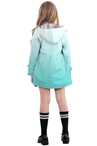 Image of Betusline Girl's Single Breasted Trench Coat Hooded Dress Coat Outerwear, 2-14 Years