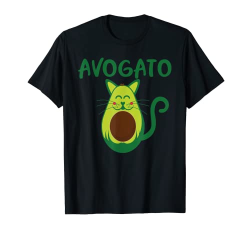 Avogato Avocado - Maglietta divertente con viso di gatto, per donne, bambini e uomini Maglietta
