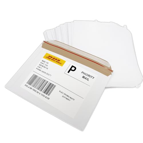 molti 100 Stück Kartonversandtaschen A4 240x335 mm Wei...