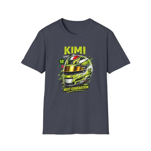 Formula Racing, Kimi Helmet T-Shirt | Next Generation, Number 12, Italy Heather Navy