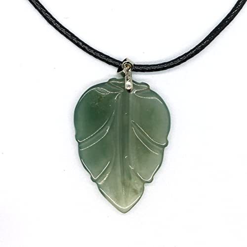 Pendentif en jade jadéite véritable feuille naturelle type A modèle leaf-49