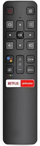 Controle Remoto Compatível com SMART TV TCL ou SEMP TV Universal, Com Teclas Netflix Globoplay, C6us, 65c6us, Rc802v, 40s6500, 43s6500, 50p8m, 55p8m, 55c6us, 65c6us e 32s6500