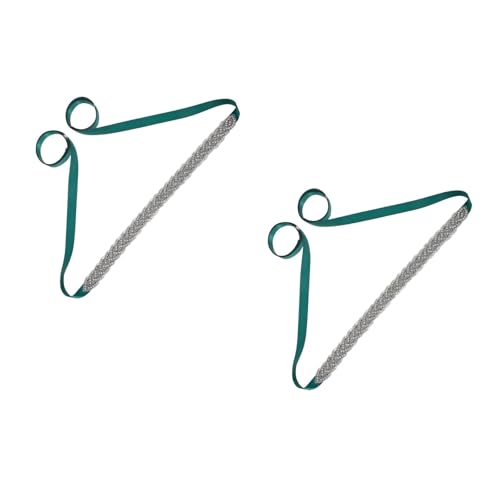 2pcs Rhinestone Wedding Waist Belt Satin Ribbon Adjustable Bridal Dress Gown Sash for Women Bride Formal Evening Party Accessories