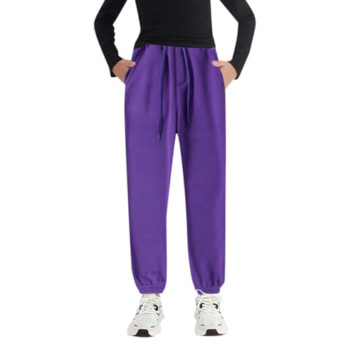 Fleece Sweatpants for Boys Girls Kids Unisex Basic Solid Jogger Pants Drawstring Casual Warm Sweat Pants with Pockets