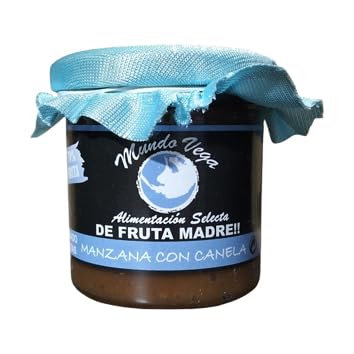 Mermelada de FRUTA MADRE 165gr Mundo Vega Artesana MANZANA-CANELA (Pack 3 uds)