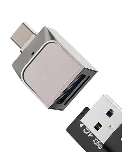 Adaptador USB C a USB 3.0 Lector Tarjetas Micro SD(2en1)para iPhone 16 15 Pro Max para iPad OTG...