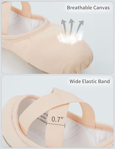 Dayrose Ballet Shoes for Girls, Highly Stretchy Split Sole Girls Ballet Slippers for Dance, Gymnastics3