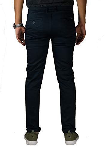 Image of 0-DEGREE Men's Regular Fit Cotton Trouser (0DCotPantRaidParent Beige, Black 32)