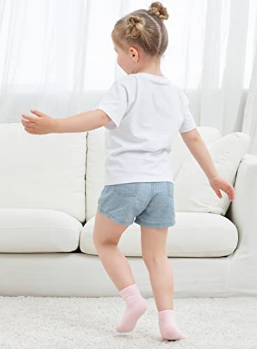 ZAPLES Baby Non Slip Grip Crew Socks with Anti Skid Soles for Infants Toddlers Kids Boys Girls3