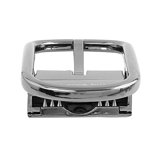 Bacca Bucci 35 MM Nickle Free Reversible Clamp Belt Buckle with Branding (Buckle only) -1029 Silver