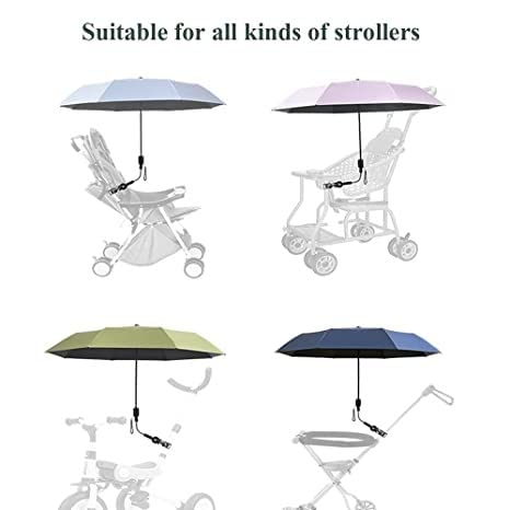 Wózek Parasol Łatwo otwierany Odporny na wiatr Anty-UV Bezpieczeństwo Wózek dziecięcy Parasol Obrotowy Regulowany uchwyt Kompaktowy składany Parasol Parasol Osłony przeciwsłoneczne Akcesoria do wózków