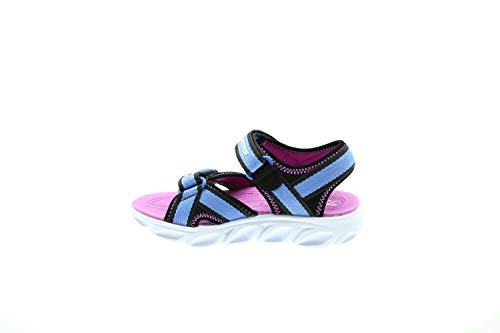 Skechers Hypno-Flash-Splash Zooms, Sandalias de Punta Descubierta Niñas, Azul (BKBL Blue &...
