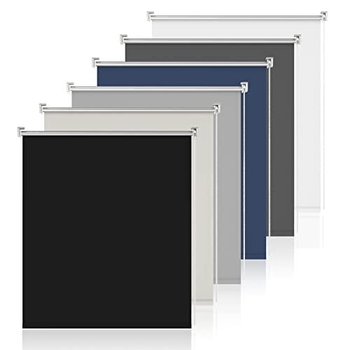 Verdunklungsrollo ohne Bohren Rollos für Fenster Verdunkelung Schwarz B40 x H170 cm Thermorollo Innenrollo Klemmrollo Sonnenschutzrollo innen