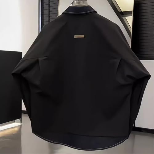 Veste en jean légère homme à boutons-pression et coutures amples - 3
